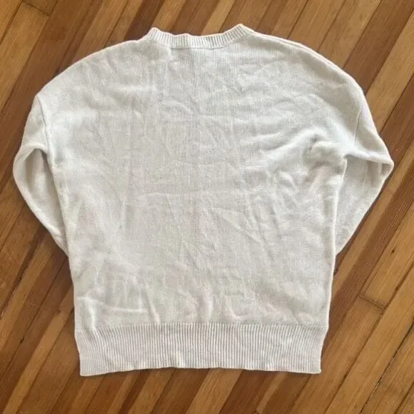 Theory Karenia 100% Cashmere Sweater in Cream Size S